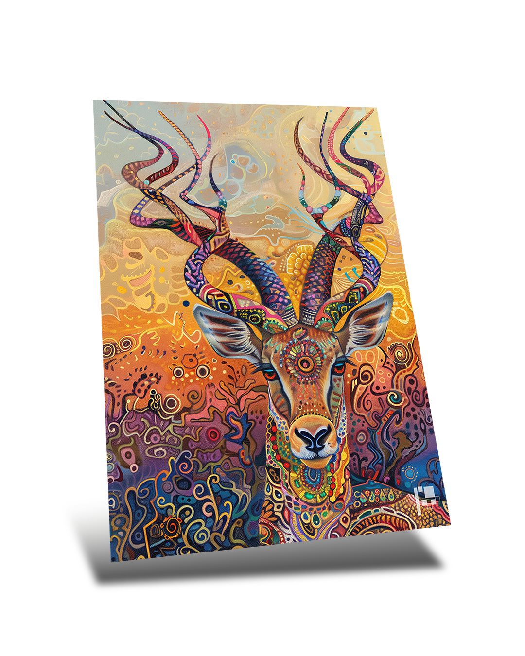 Vibrant Wildlife Elegance | Antelope | Metal Poster