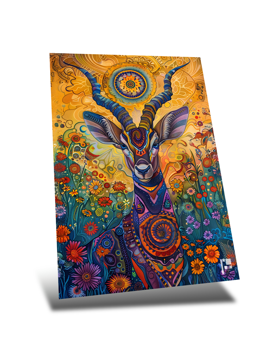 Vibrant Wildlife Elegance | Antelope | Metal Poster