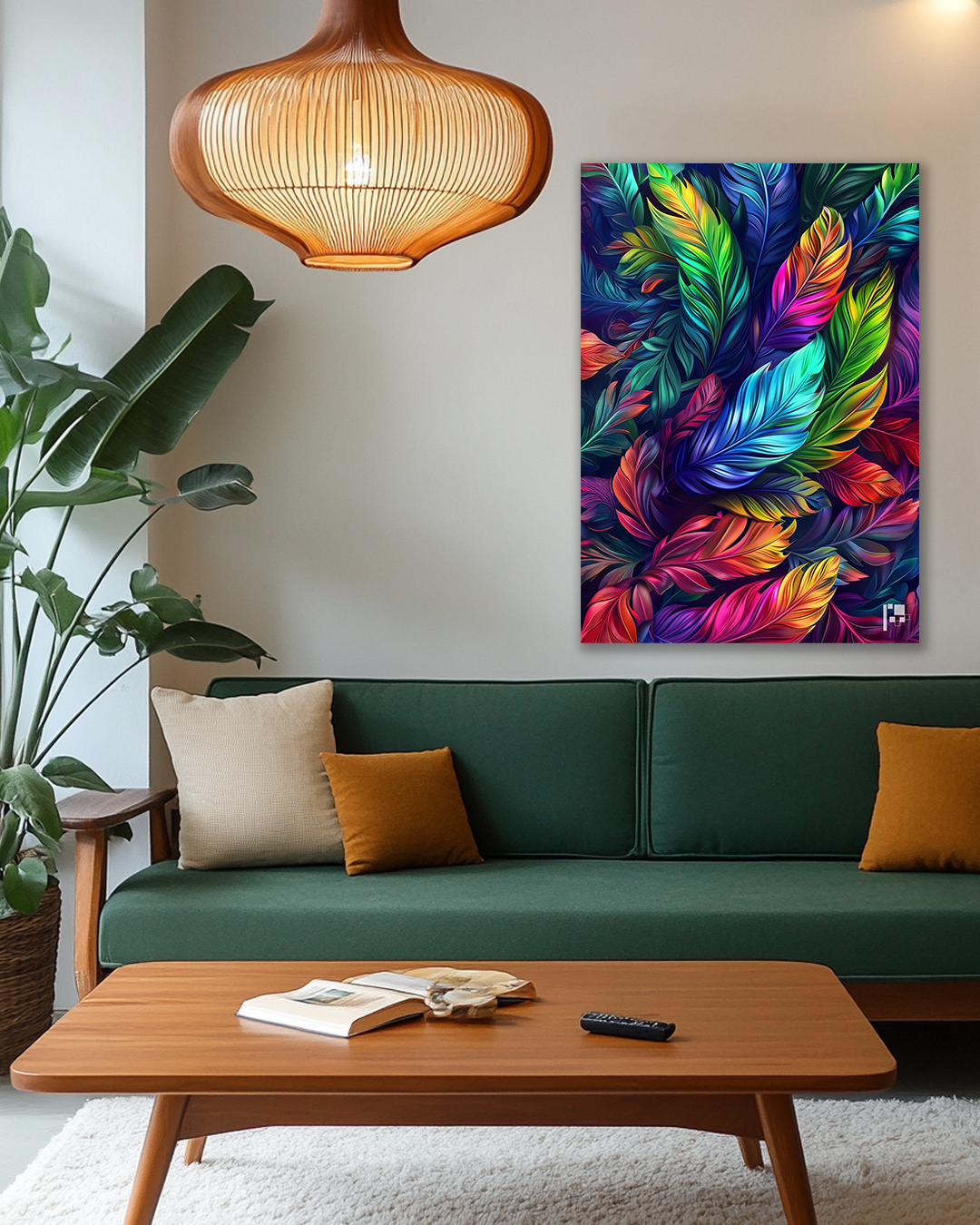 Ethereal Feathers | Modern Art | Metal Poster