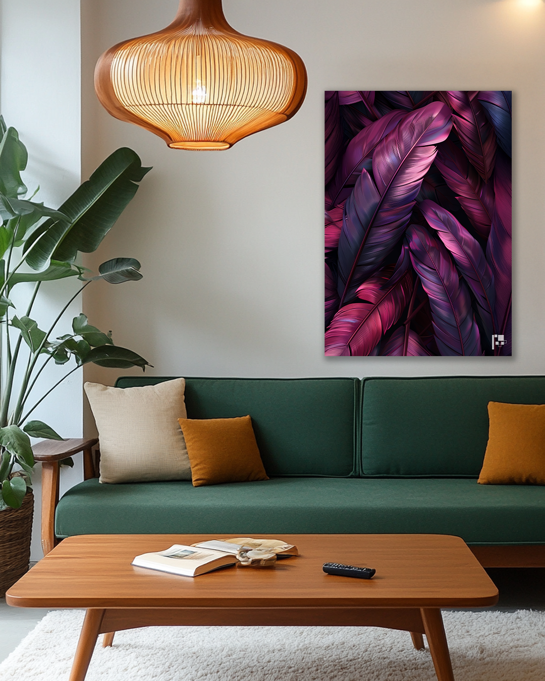 Ethereal Feathers | Modern Art | Metal Poster