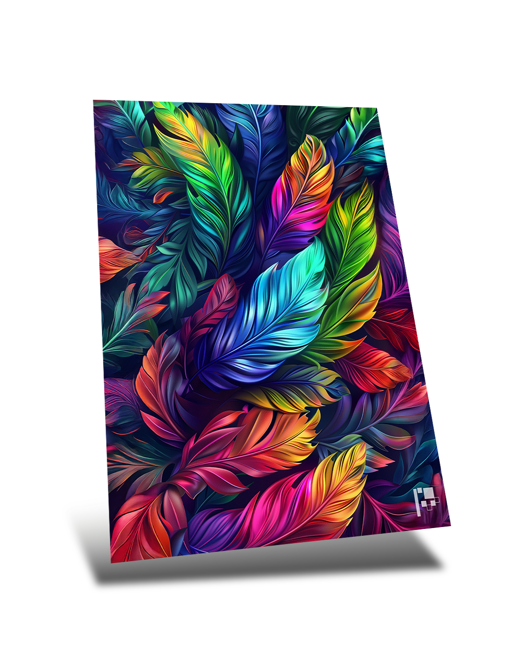 Ethereal Feathers | Modern Art | Metal Poster