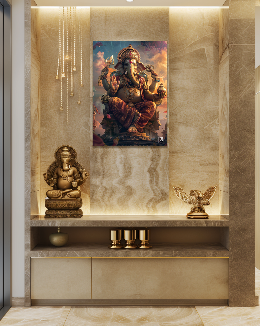 Ganpati | Mushakraj | Hindu God | Metal Poster