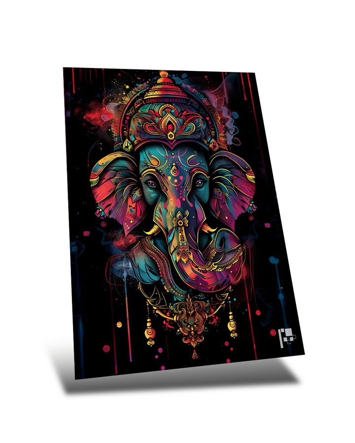 Ganesha | Modern Art | Hindu God | Metal Poster