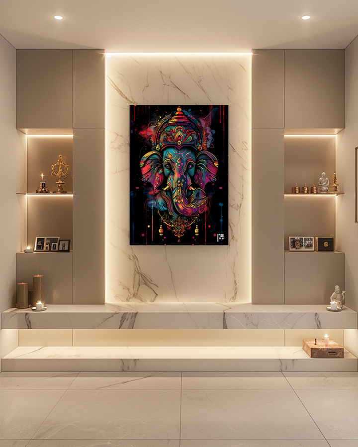 Ganesha | Modern Art | Hindu God | Metal Poster