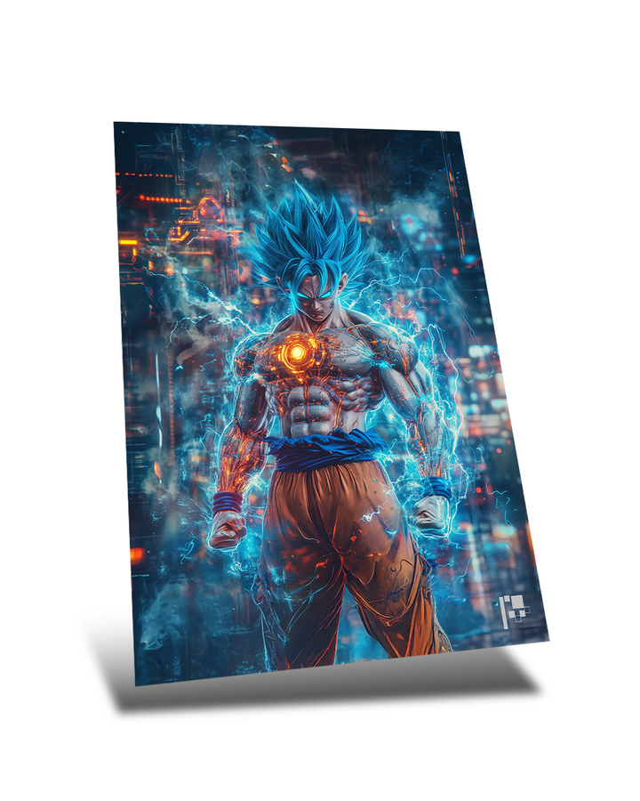 Goku x Cyborg | Anime Art | Metal Poster