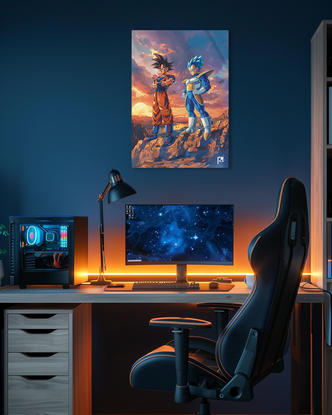 Goku and Vegeta | Anime | DBZ | Metal Poster