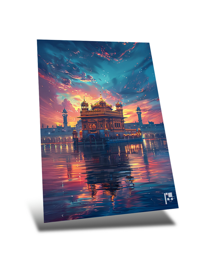 Golden Temple | Art | Metal Poster