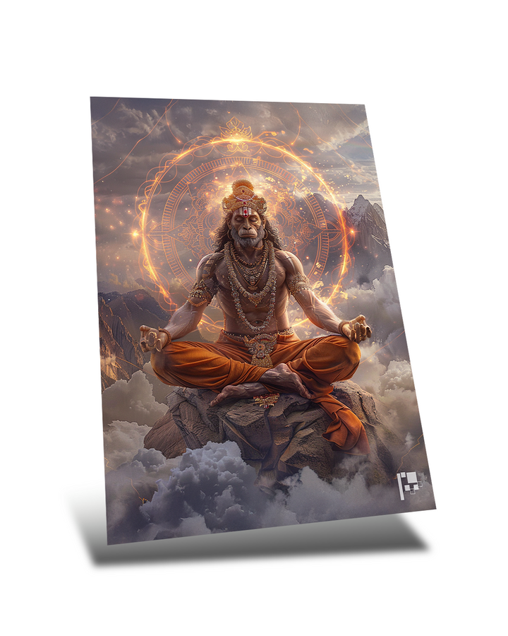 Lord Hanuman | Eternal Serenity | Sanatan Dharma | Metal Poster