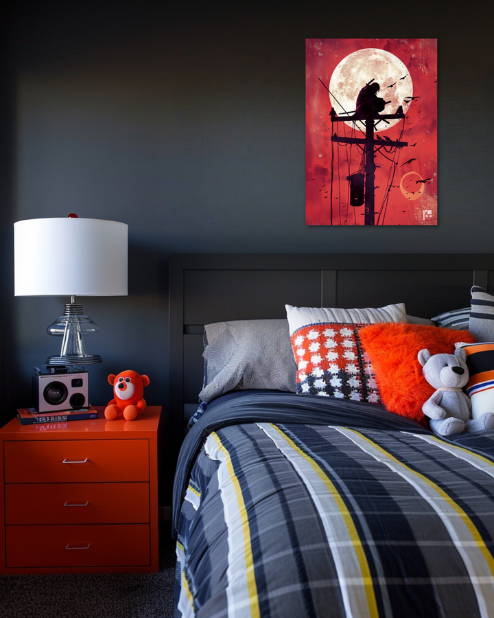 Itachi Uchiha | Moonlit Crow Perch | Metal poster