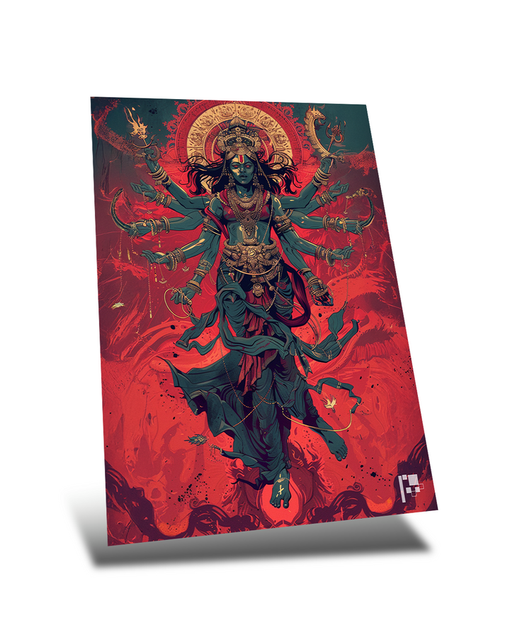 Goddess Kali | Fierce Grace | Hindu God | Metal Poster