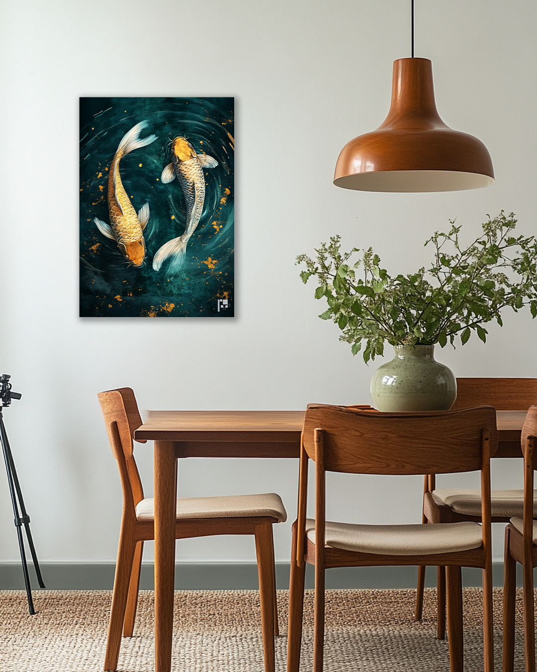 Yin-yang | Eternal Flow | Koi fish Art | Metal Poster