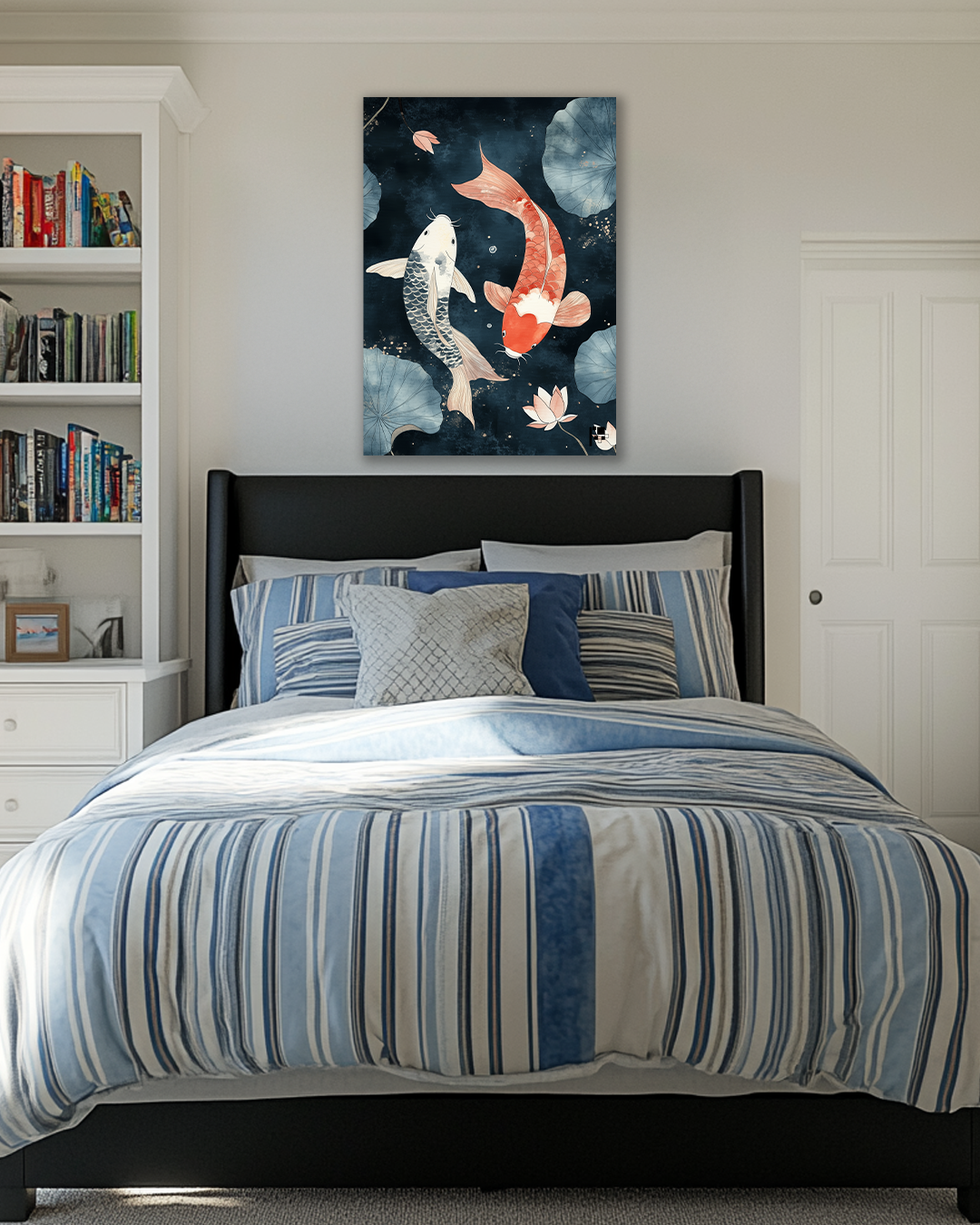 Yin-yang | Eternal Flow | Koi fish Art | Metal Poster