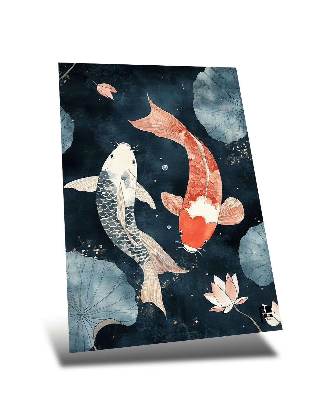 Yin-yang | Eternal Flow | Koi fish Art | Metal Poster