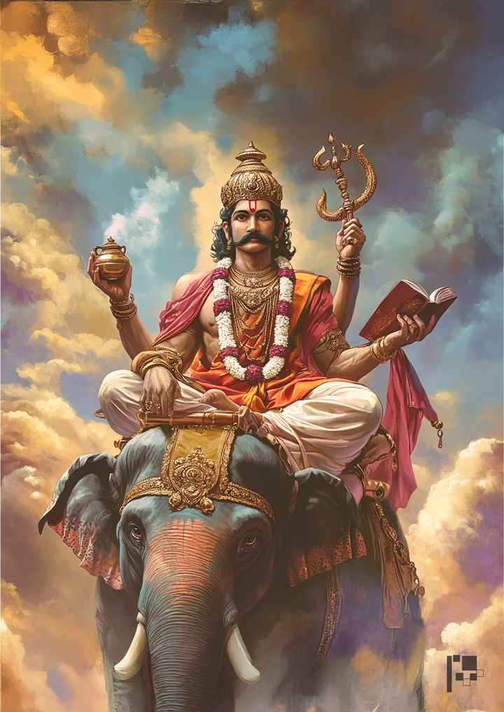 Lord Vishwakarma - Metal Poster