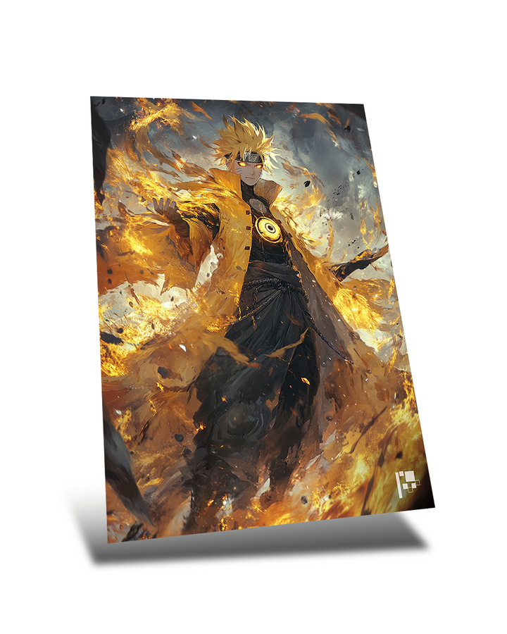 Naruto Uzumaki | Sage Mode Rage | Anime Metal Poster