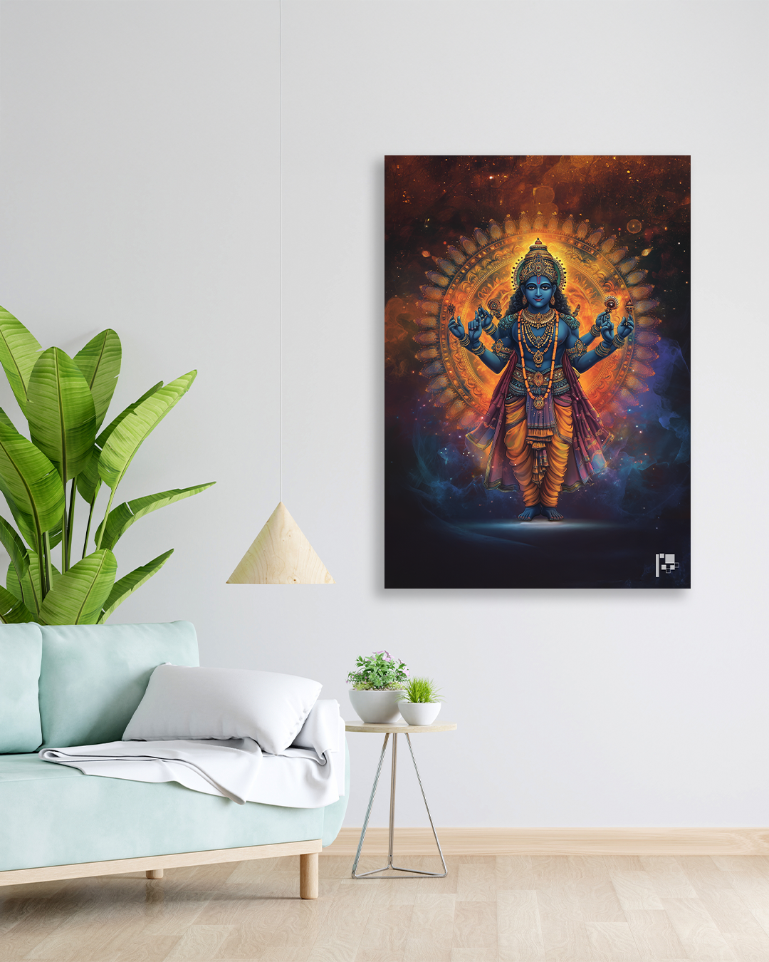 Lord Narayana - Metal Poster