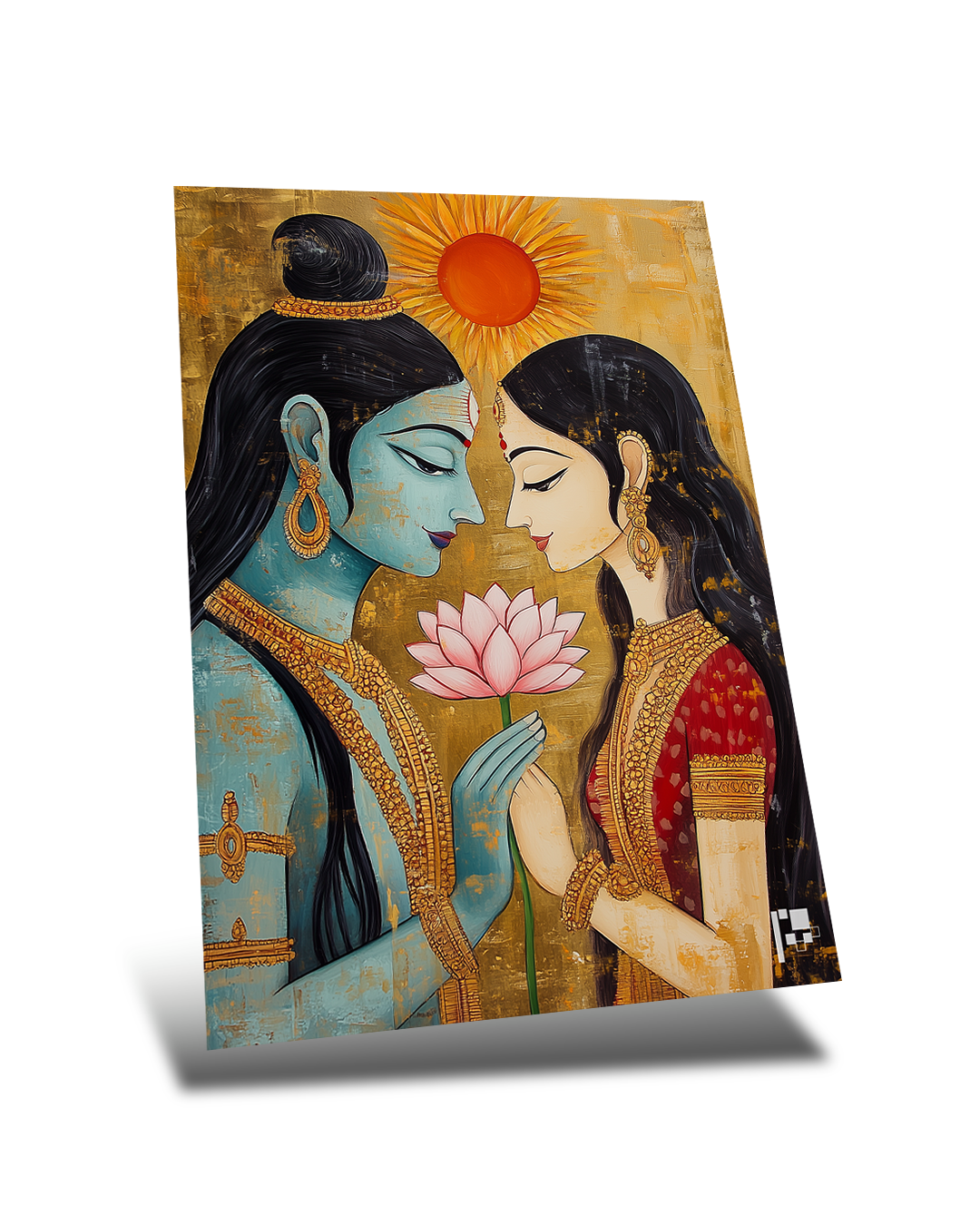 Shiv & Parvati | Divine Union | Metal Poster