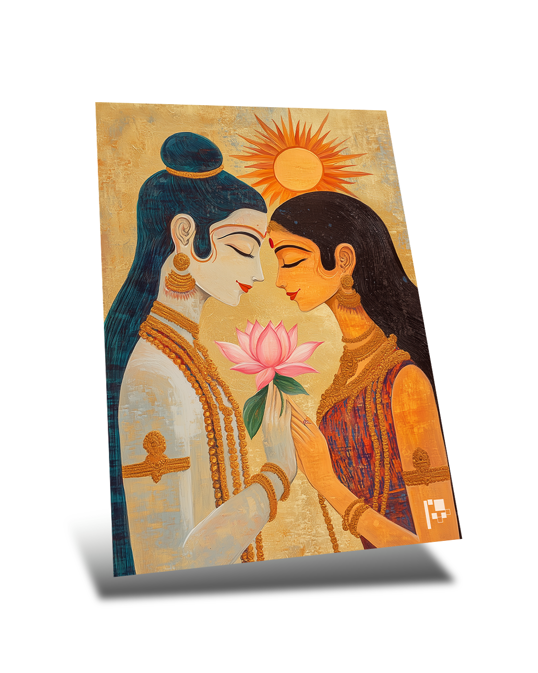 Shiv & Parvati | Divine Union | Metal Poster