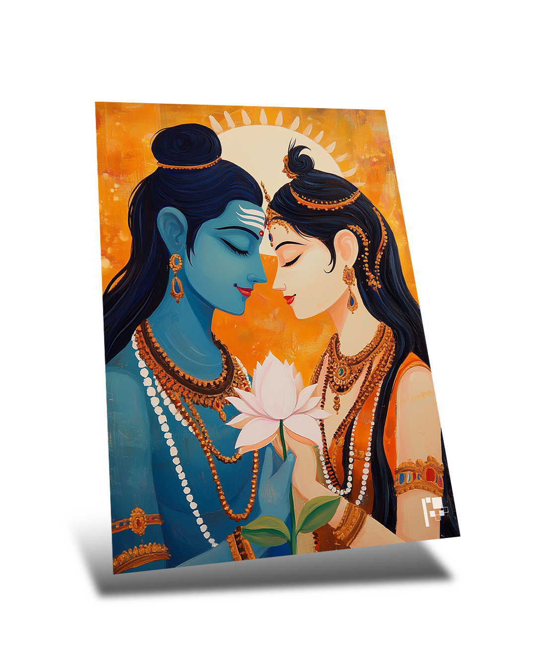 Shiv & Parvati | Divine Union | Metal Poster