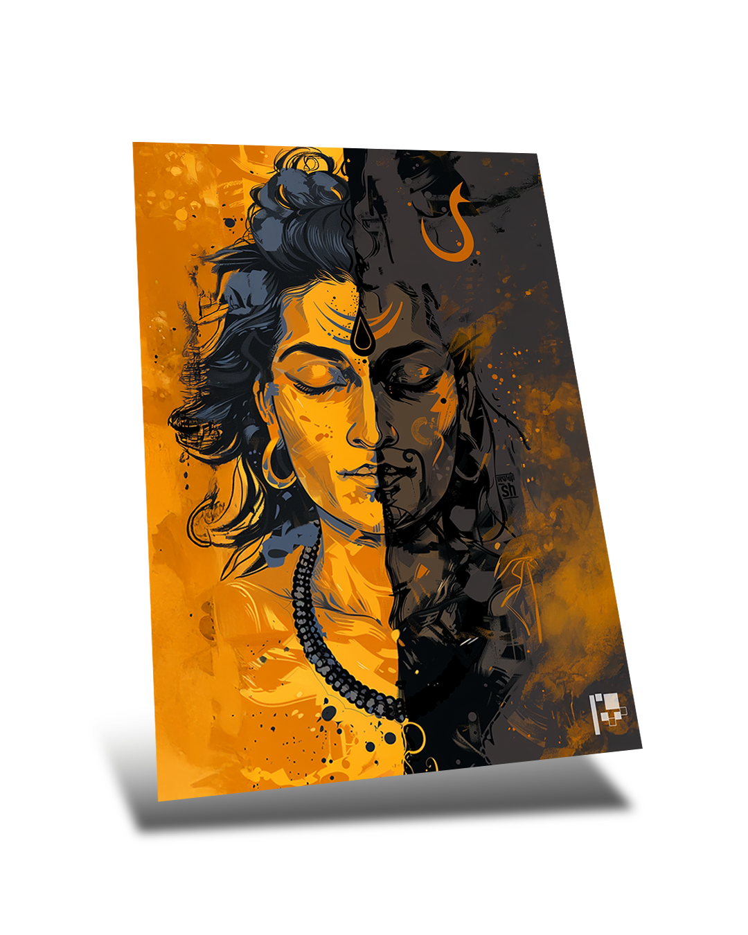 Shiva | Dual Essence | God Modern Art | Metal Poster