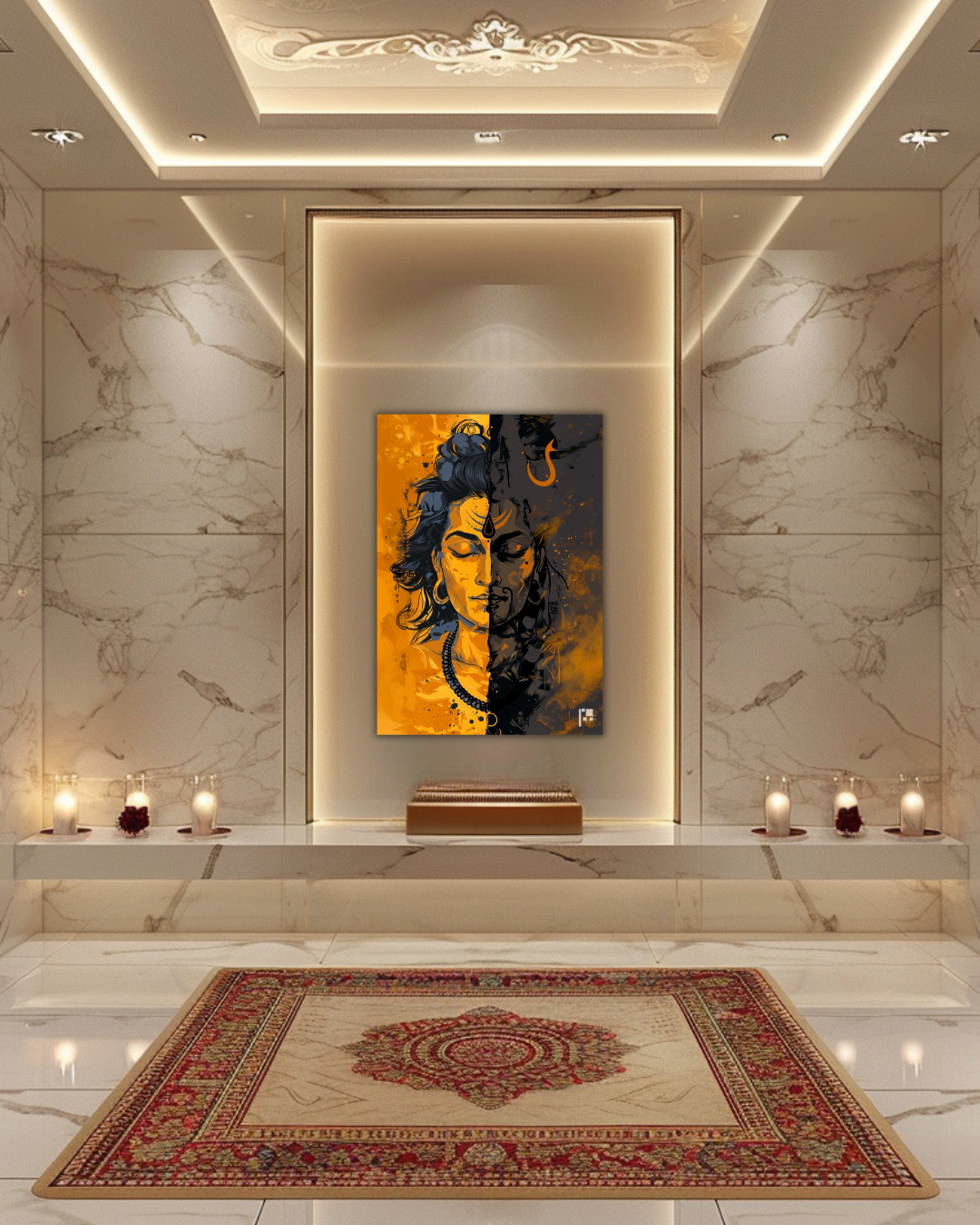 Shiva | Dual Essence | God Modern Art | Metal Poster