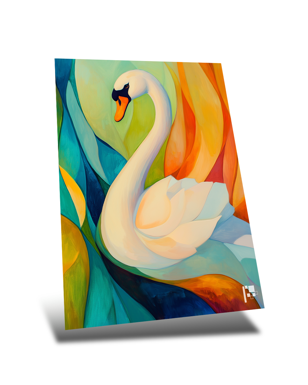 Graceful Elegance | Swan Art| Metal Poster