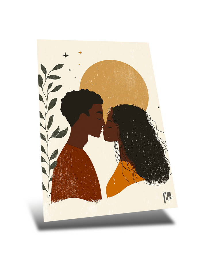 Timeless Affection | A Romantic Silhouette | Metal Poster