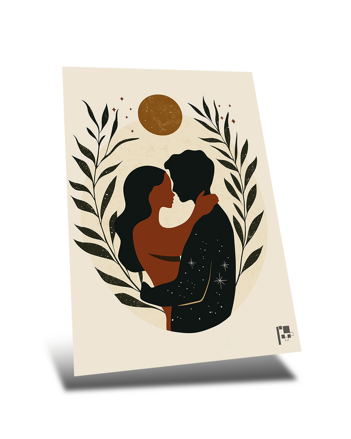 Timeless Affection | A Romantic Silhouette | Metal Poster